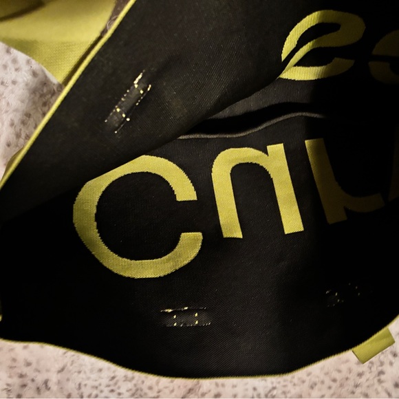 Lemongrass Sean Brown Tote Bag with Bold Black Lettering - Picture 4 of 4